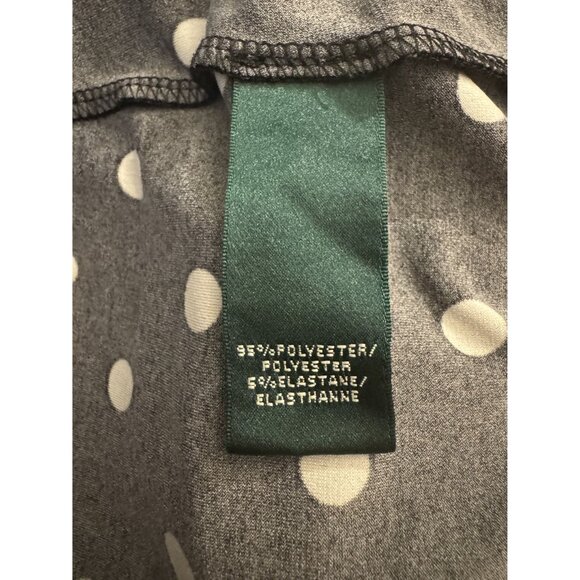 Ralph Lauren Black & White Polka Dot Dress Size 12 A-Line Summer‎ Wedding Party - Picture 4 of 7